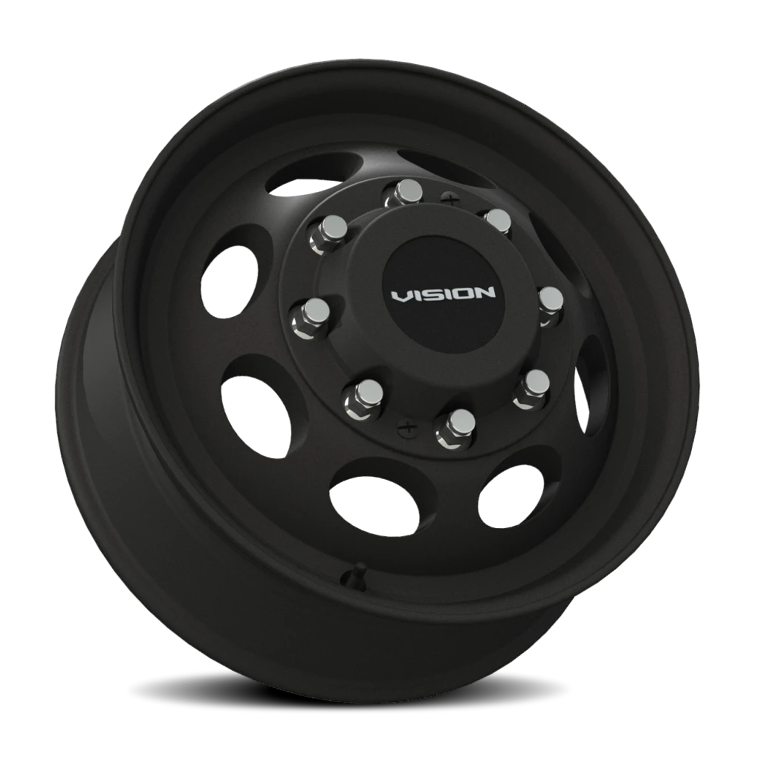 Vision Frt 19.5X6.75 Matte Black Wheel