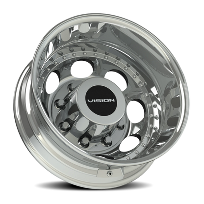 Vision Rear 19.5X6.75 Chrome Wheel
