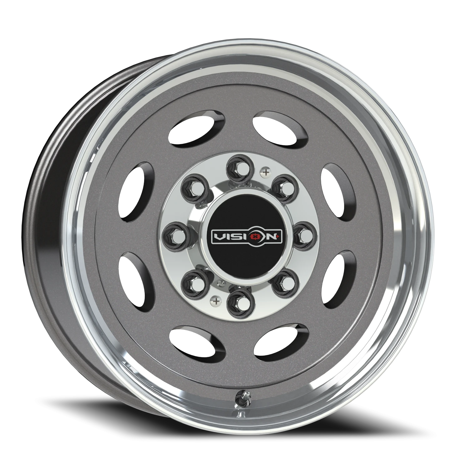 Vision Hauler 19.5X7.5/NOT'17MODEL Gunmetal Machined Lip Wheel