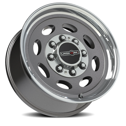 Vision Hauler 19.5X7.5/NOT'17MODEL Gunmetal Machined Lip Wheel