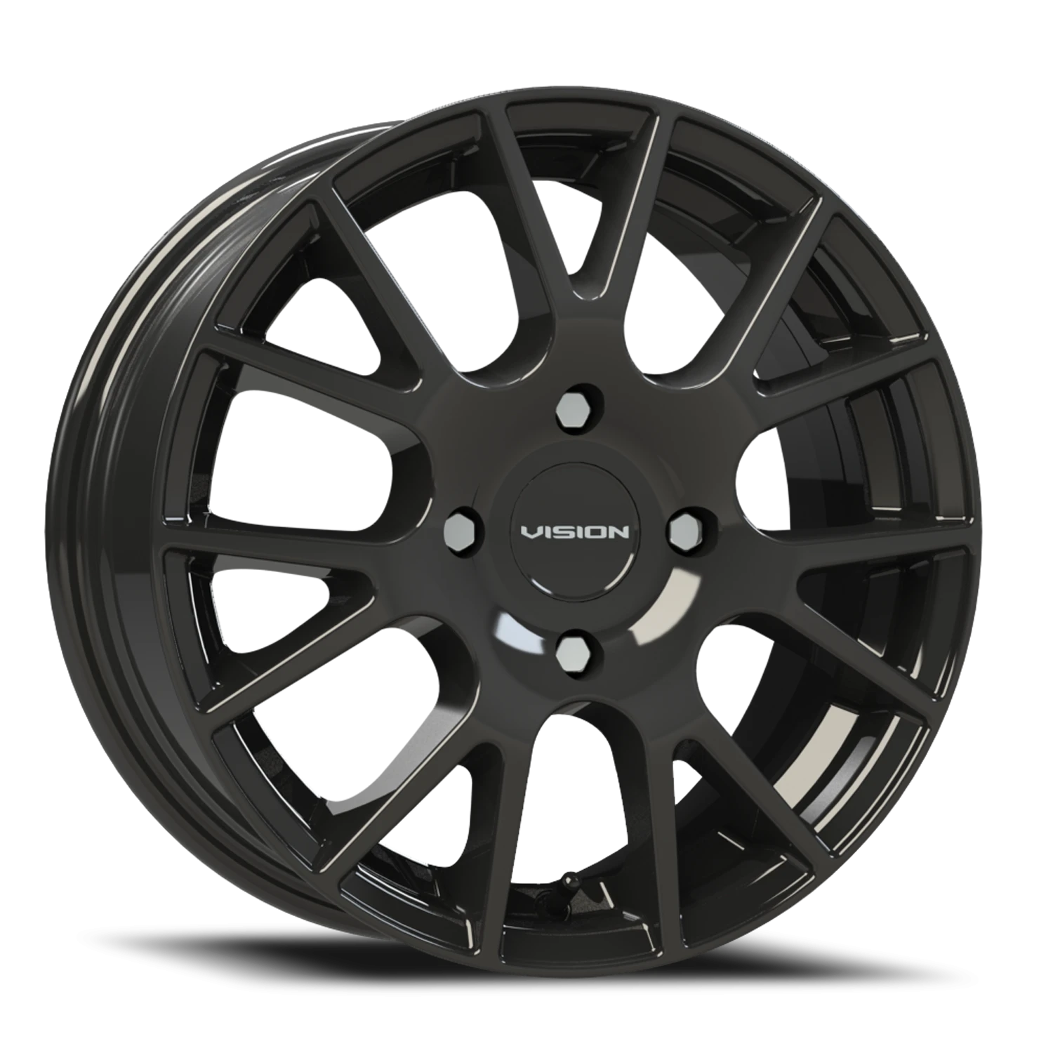 Vision Hellion 15X6.5 Gloss Black Wheel