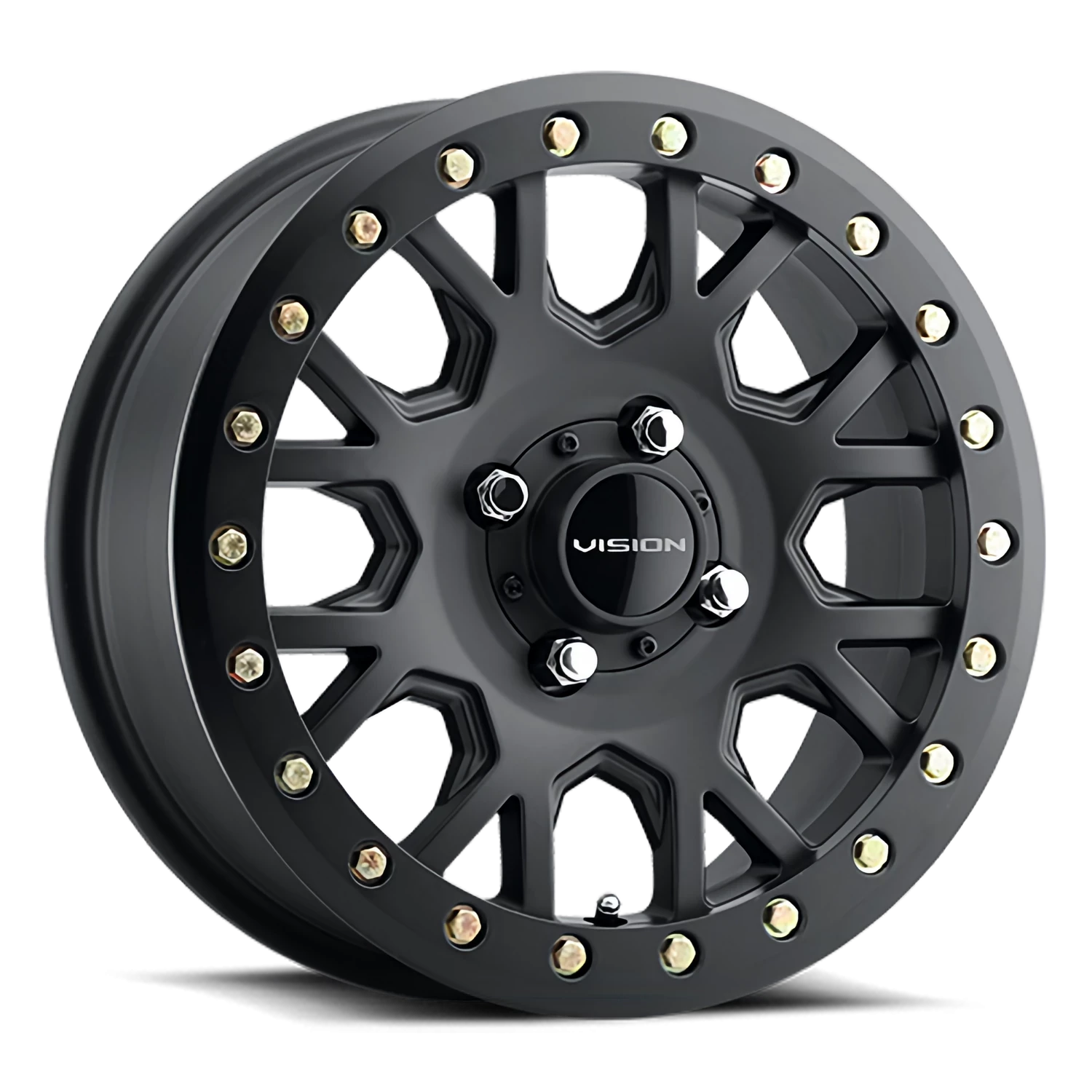 Vision Invader 15X6 Satin Black Wheel