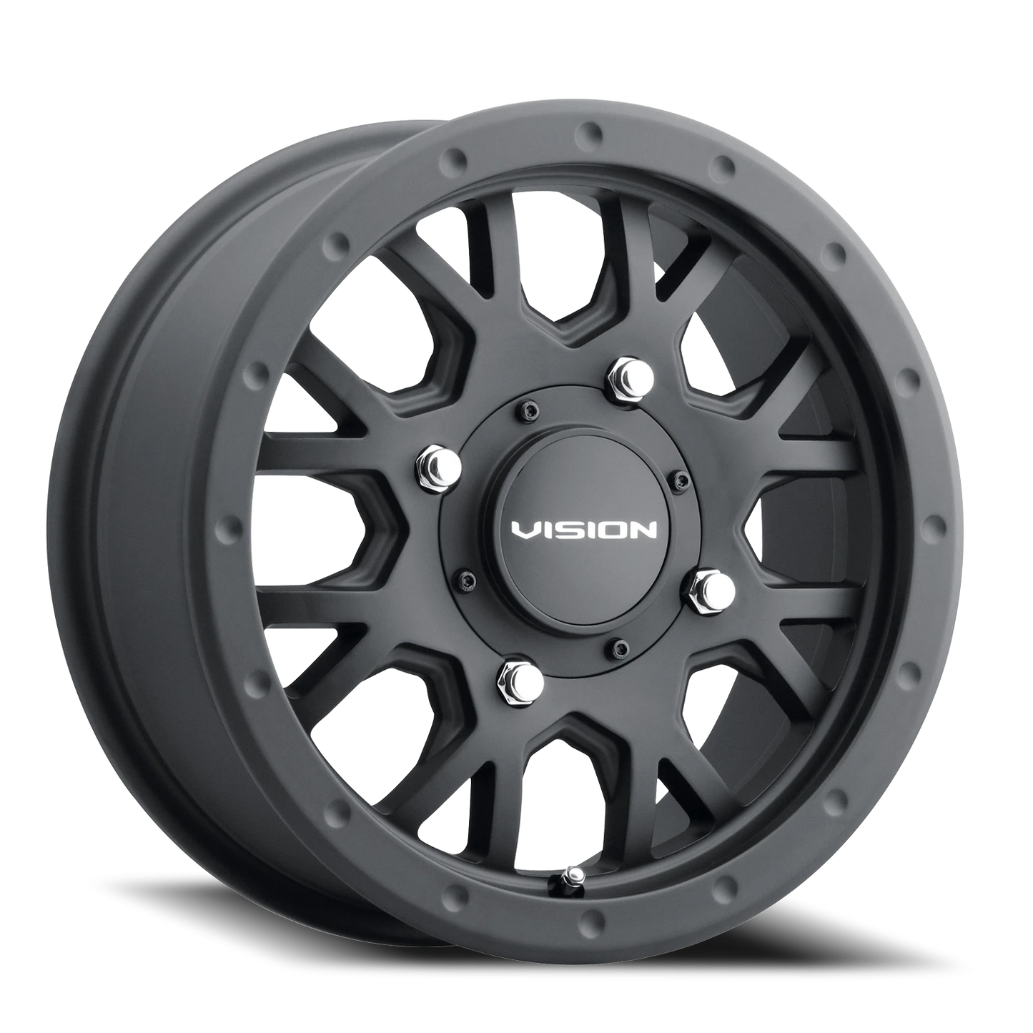 Vision Invader 14X7 Satin Black Wheel