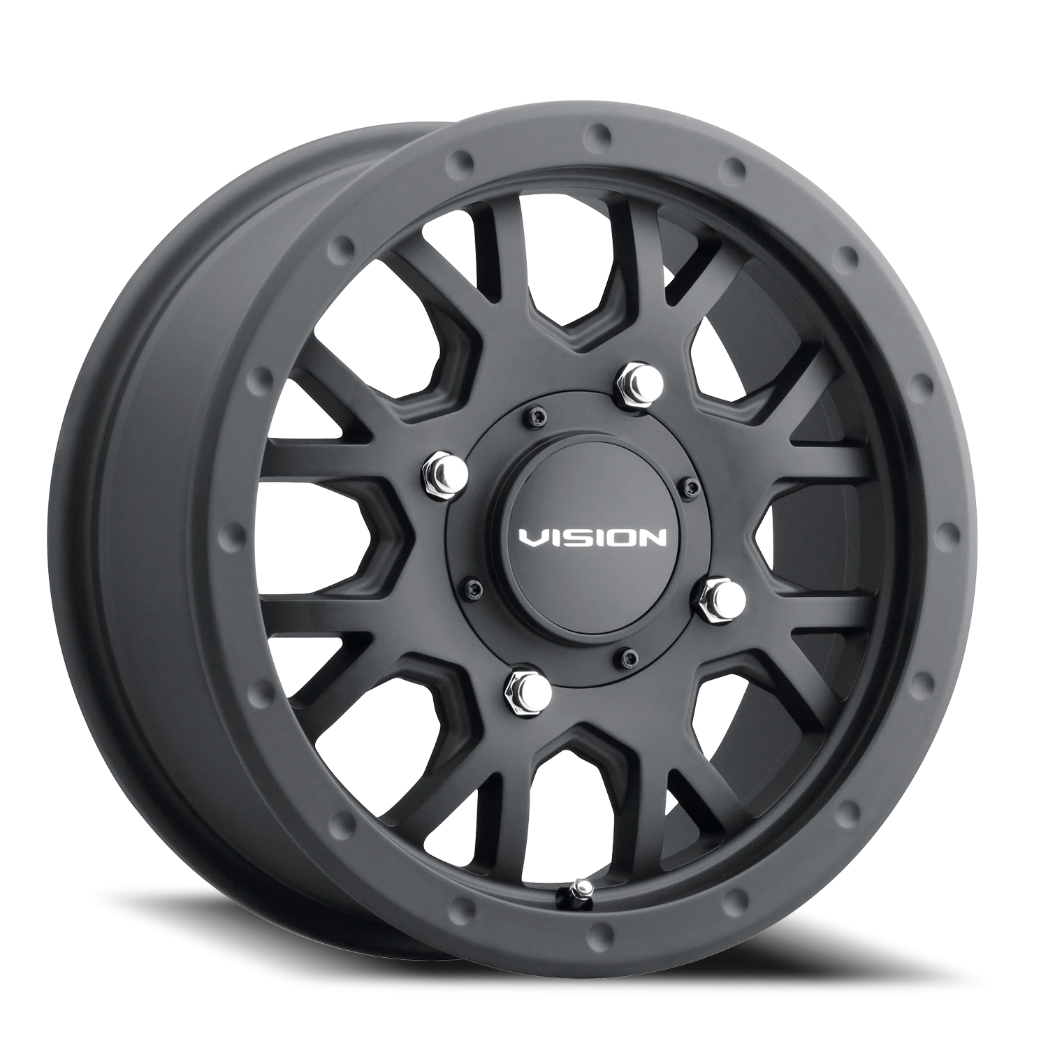 Vision Invader 14X7 Satin Black Wheel
