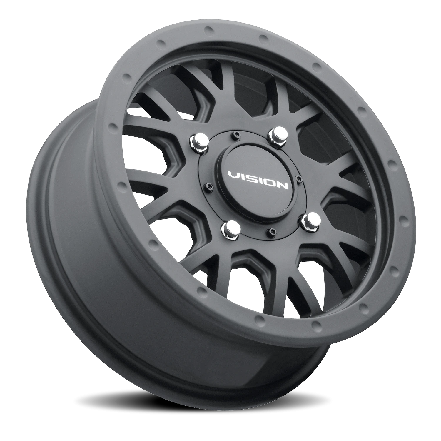 Vision Invader 14X7 Satin Black Wheel