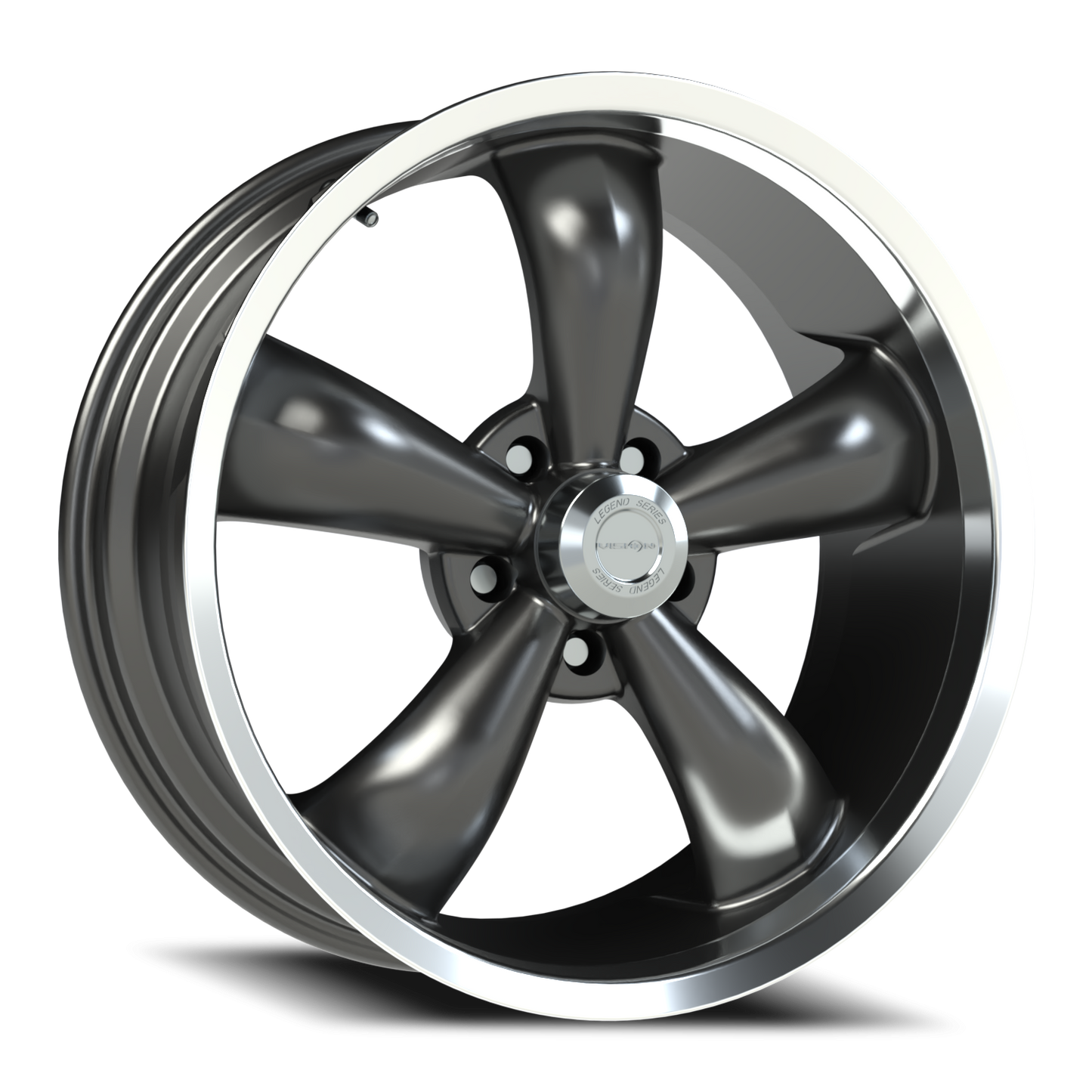 Vision LEGND5 20X8.5 RWD Gunmetal Machined Lip Wheel