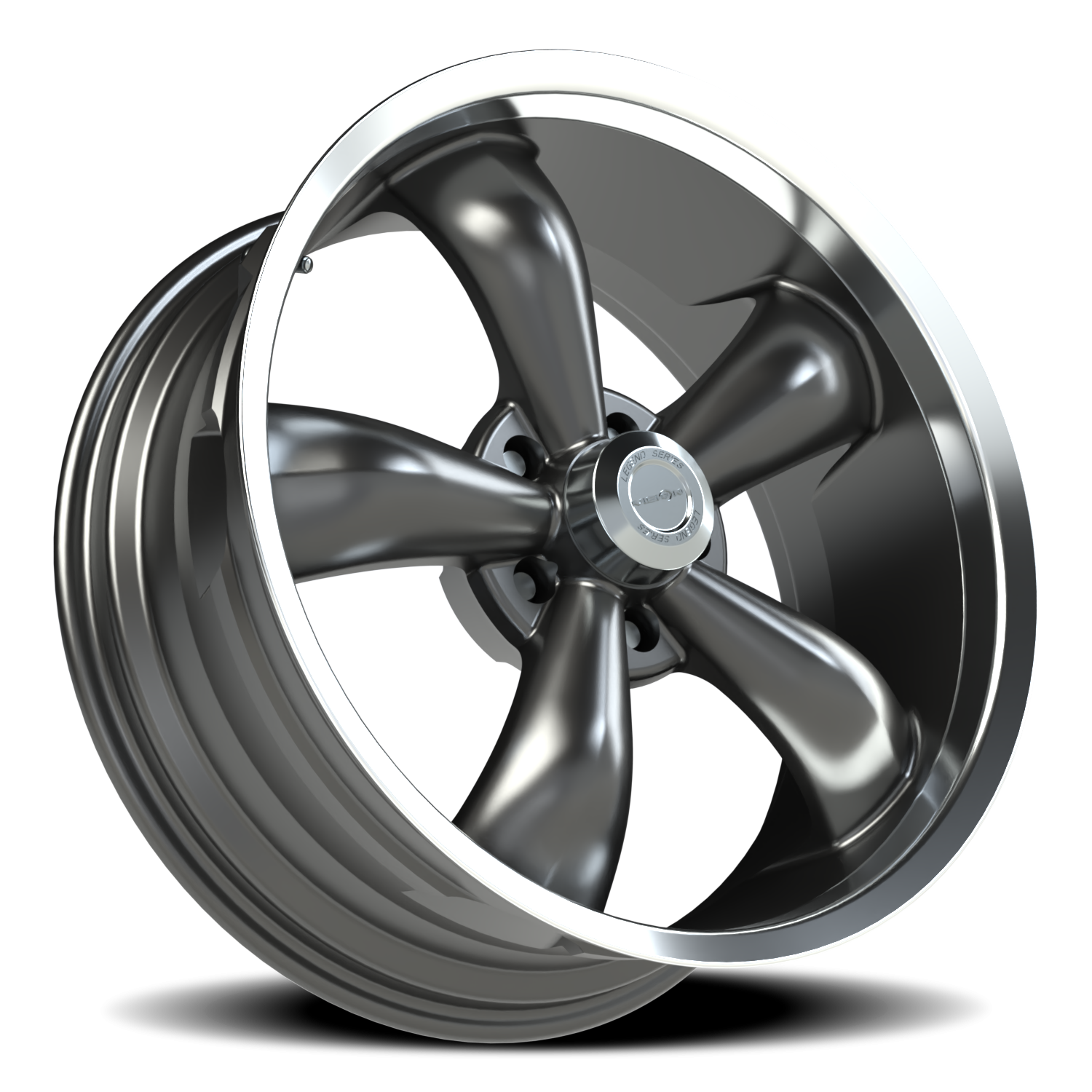 Vision LEGND5 20X9.5 Gunmetal Machined Lip Wheel