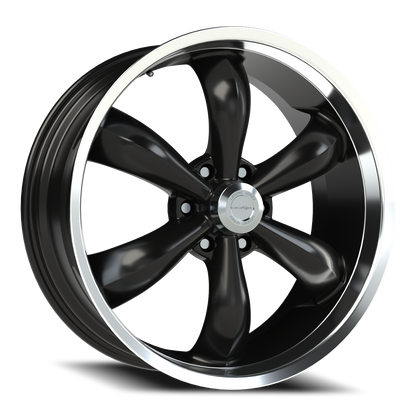 Vision 6 22X9.5 Gloss Black Machined Lip Wheel