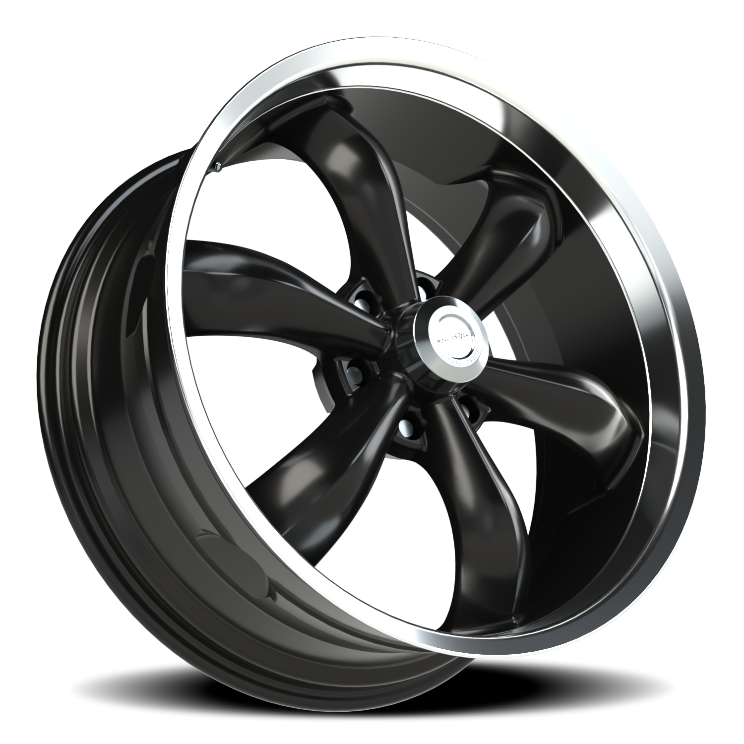Vision 6 22X9.5 Gloss Black Machined Lip Wheel