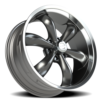 Vision 6 22X9.5 Gunmetal Machined Lip Wheel