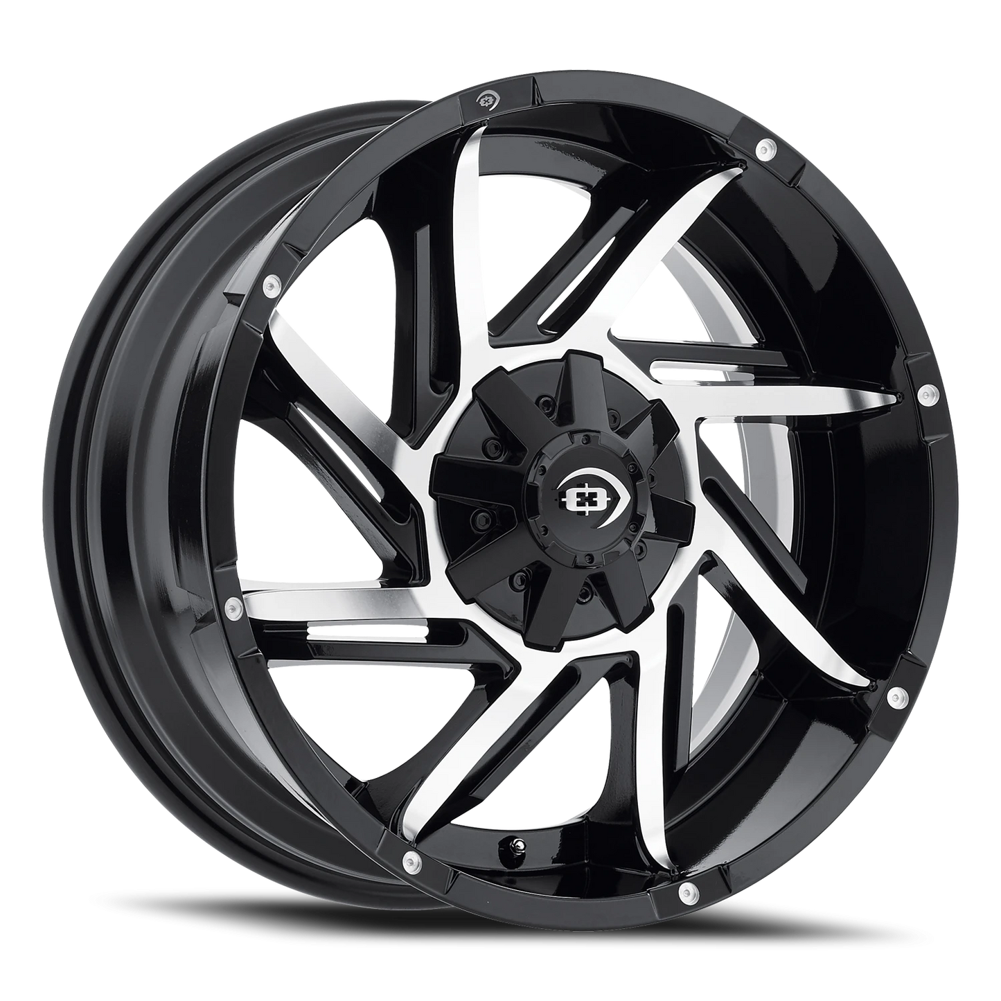 Vision Prowler 17X9 Gloss Black Machined Face Wheel