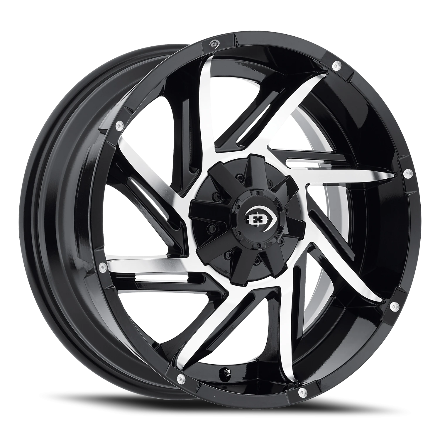 Vision Prowler 17X9 Gloss Black Machined Face Wheel