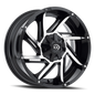 Vision Prowler 20X9 Gloss Black Machined Face Wheel