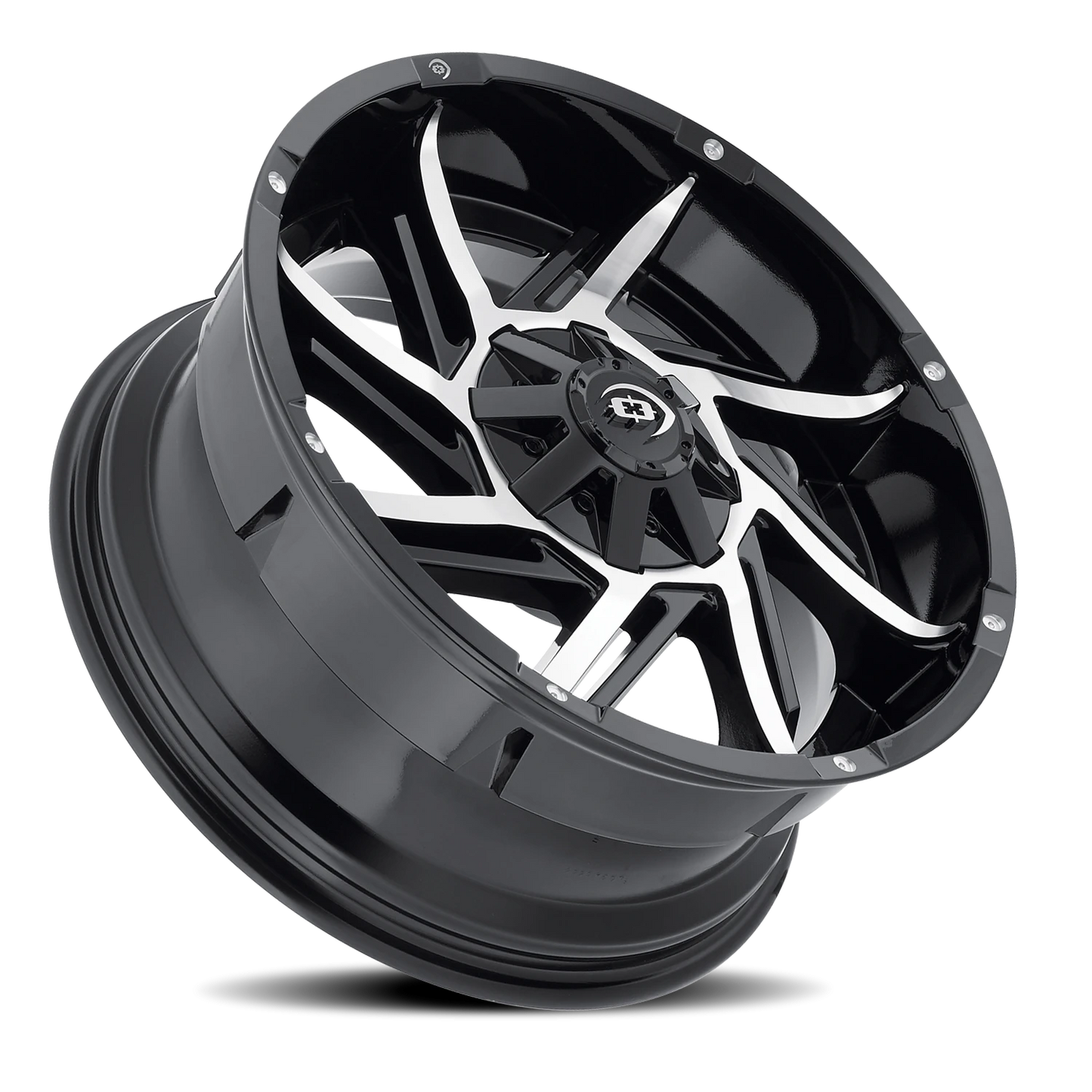 Vision Prowler 18X9 Gloss Black Machined Face Wheel