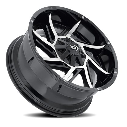 Vision Prowler 20X9 Gloss Black Machined Face Wheel