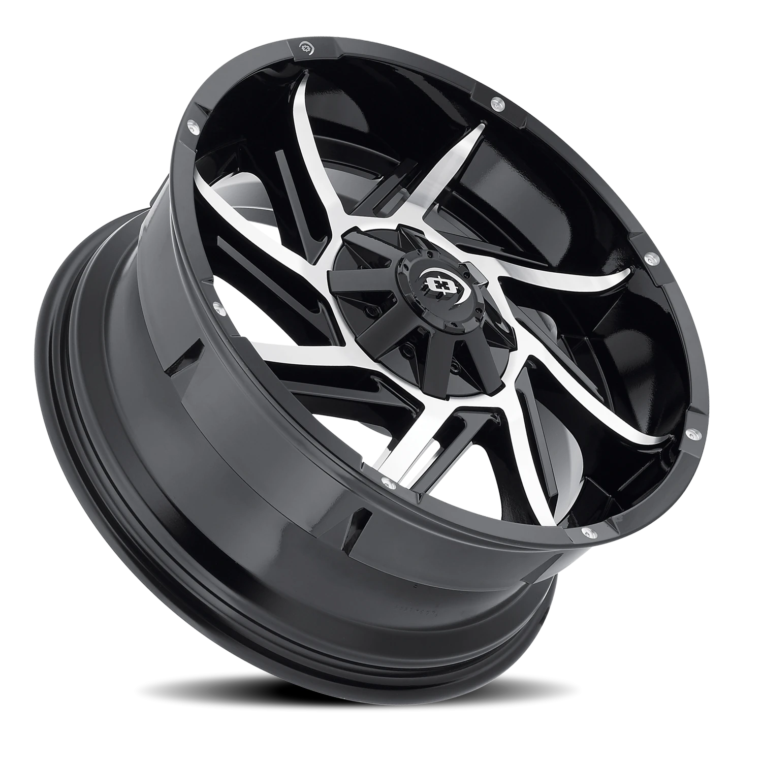Vision Prowler 20X9 Gloss Black Machined Face Wheel