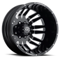 Vision Rival 20X8.25 Gloss Black Machined Face Wheel