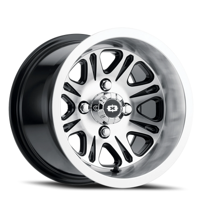 Vision Spirit 12X8 Gloss Black Mirror Machined Face Wheel