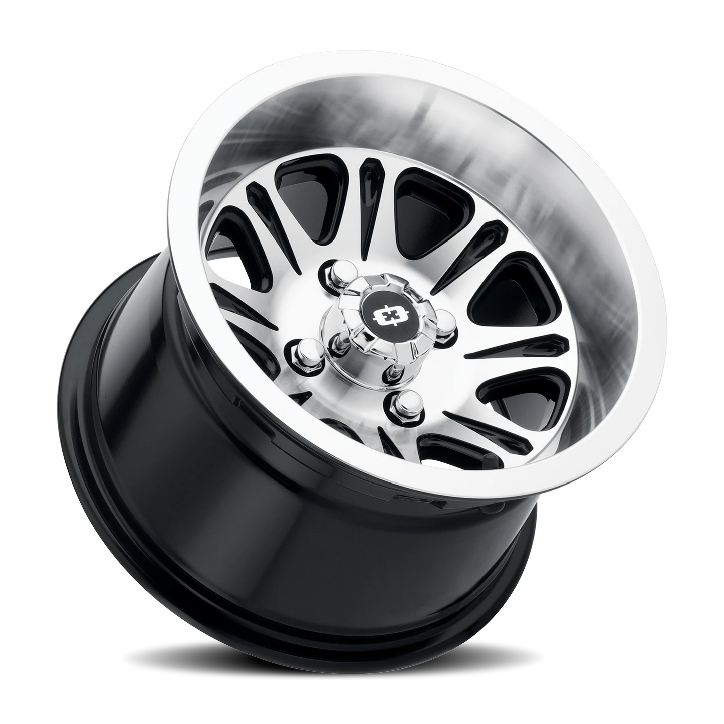 Vision Spirit 12X8 Gloss Black Mirror Machined Face Wheel