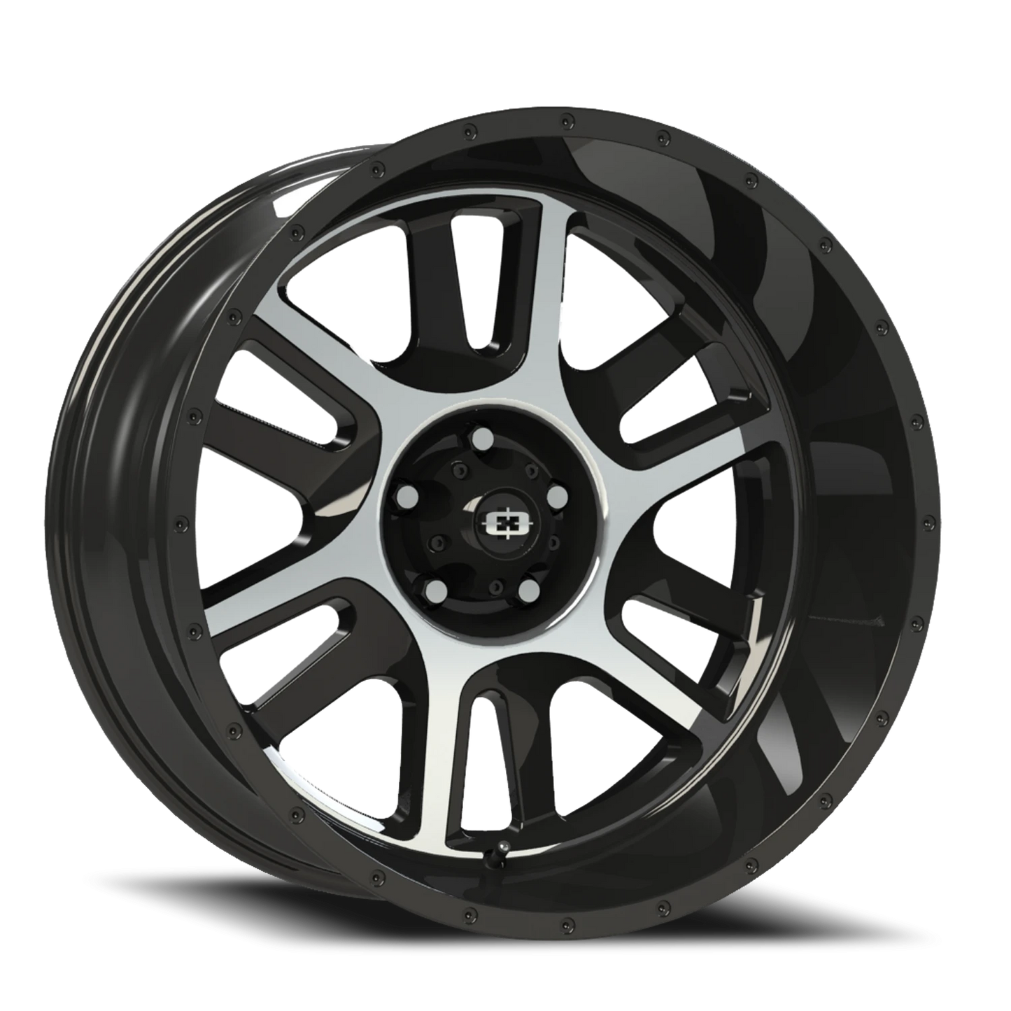 Vision Split 18X9 Gloss Black Machined Face Wheel