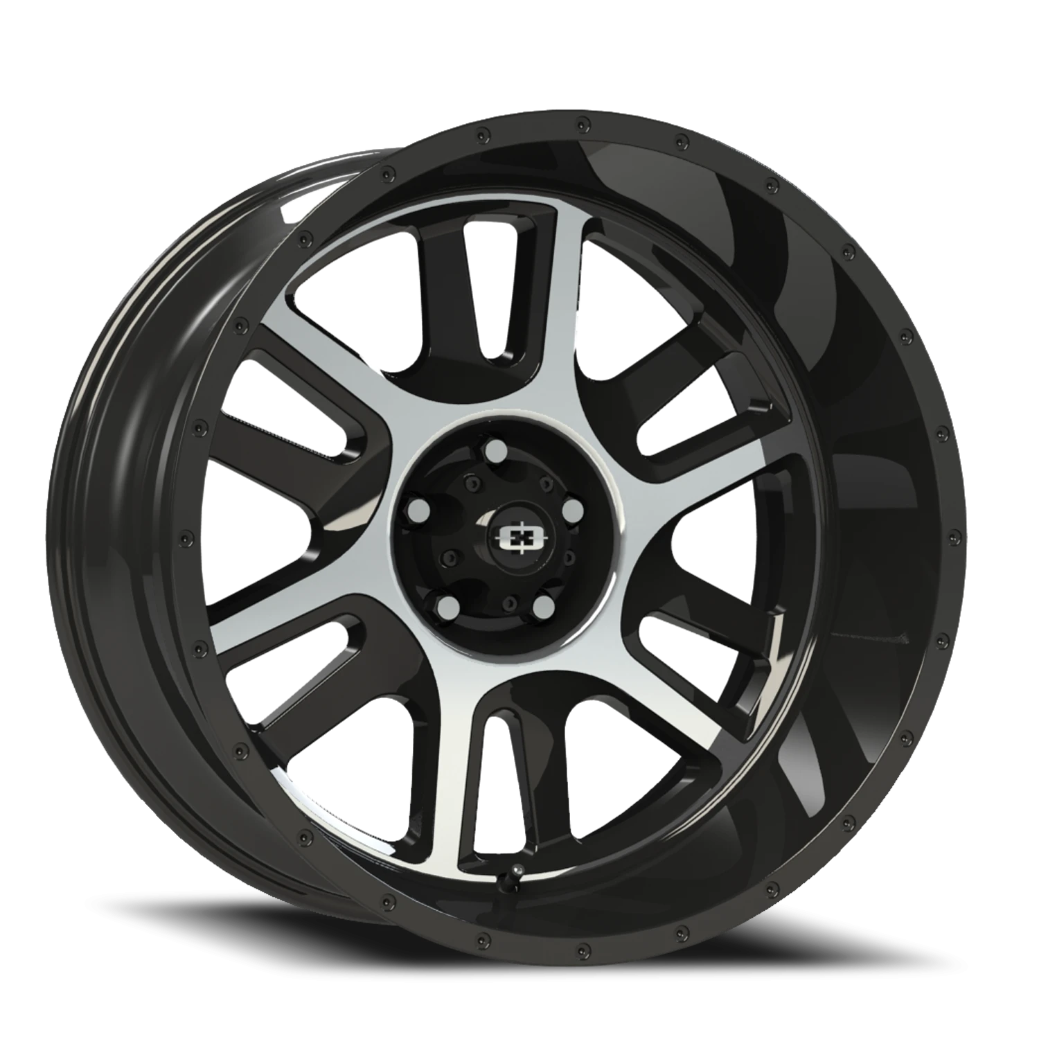 Vision Split 18X9 Gloss Black Machined Face Wheel