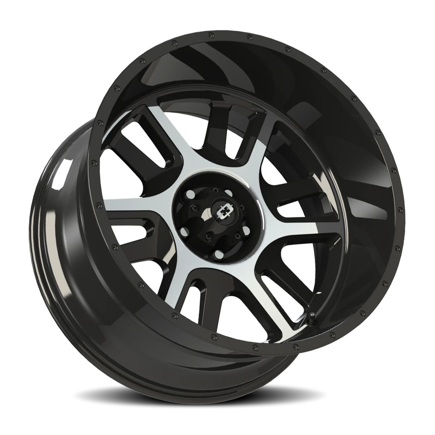 Vision Split 18X9 Gloss Black Machined Face Wheel