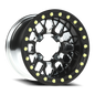 Vision STORM-NOCC 15X10 Gloss Black Milled Spoke Wheel