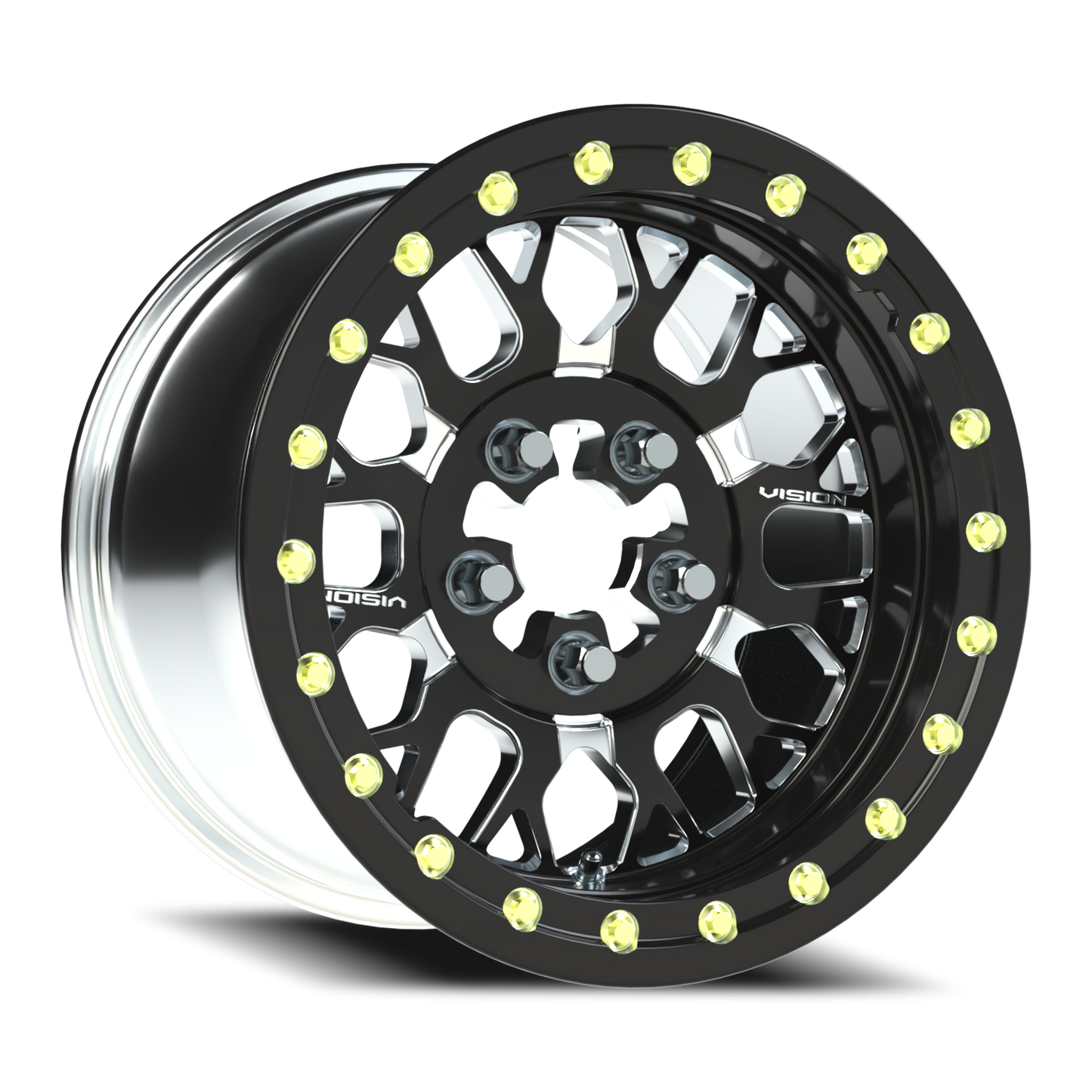 Vision Noc 15X10 Gloss Black Milled Spoke Wheel