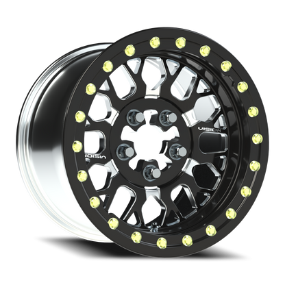 Vision Noc 15X10 Gloss Black Milled Spoke Wheel