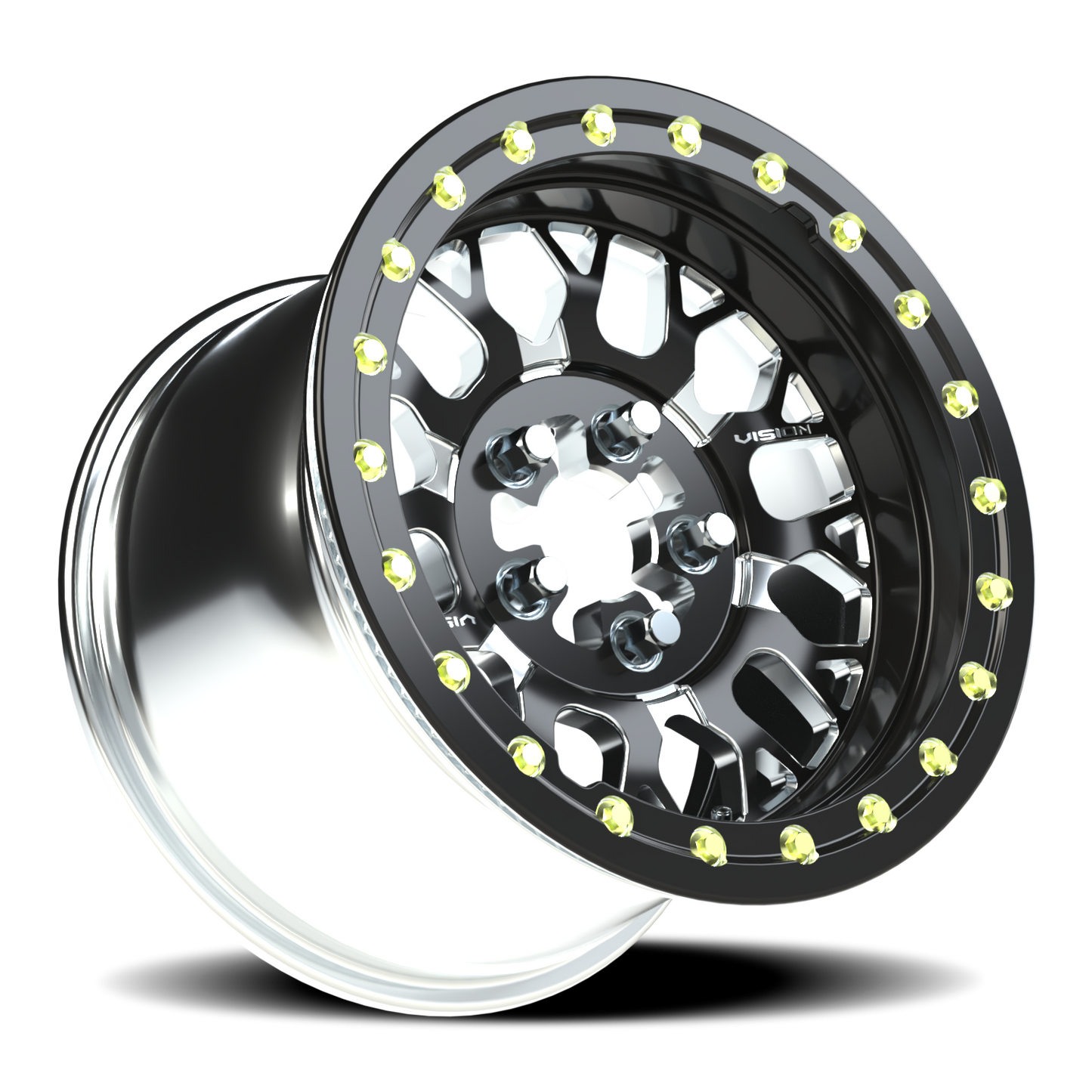 Vision Noc 15X10 Gloss Black Milled Spoke Wheel