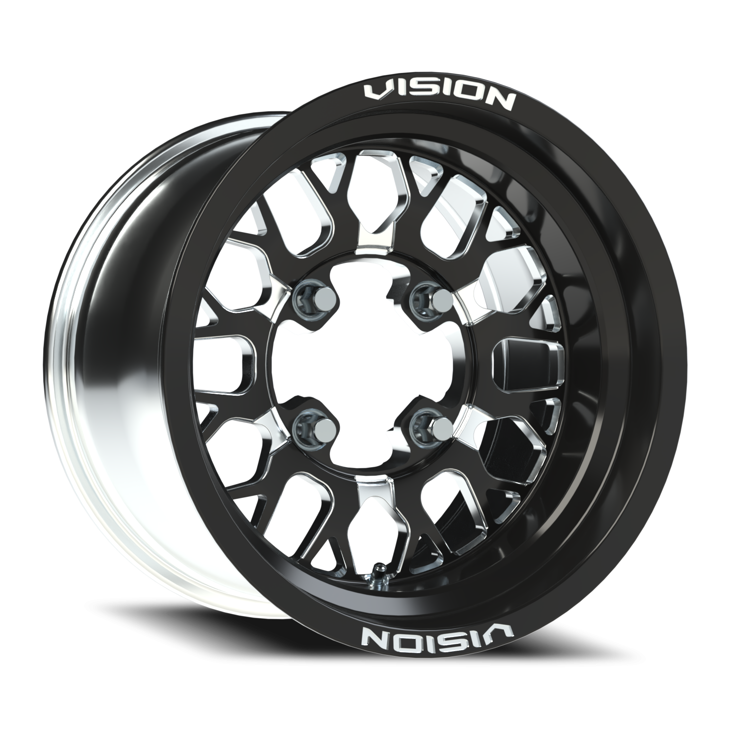 Vision Nocc 15X6 Gloss Black Milled Spoke Wheel