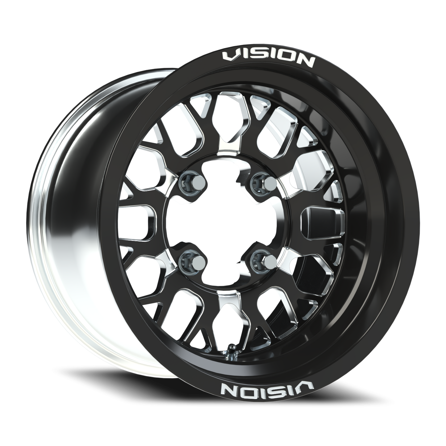 Vision Nocc 15X6 Gloss Black Milled Spoke Wheel