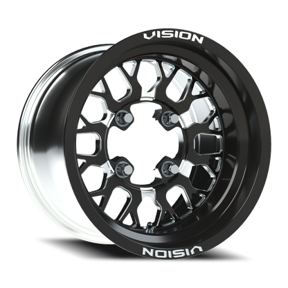 Vision Nocc 15X6 Gloss Black Milled Spoke Wheel