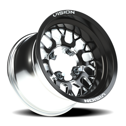 Vision Nocc 15X6 Gloss Black Milled Spoke Wheel