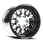 Vision STRM-NCC 15X10 Gloss Black Milled Spoke Wheel