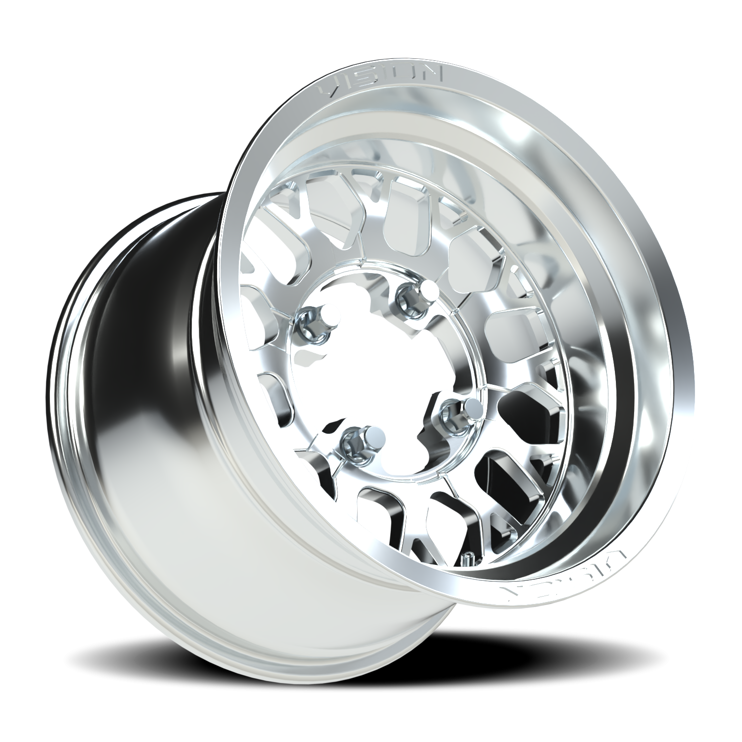 Vision STRM-NCC 15X10 Gloss Black Milled Spoke Wheel