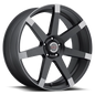 Vision Sultan 20X9 Matte Black w\Anthracite Spoke Ends Wheel