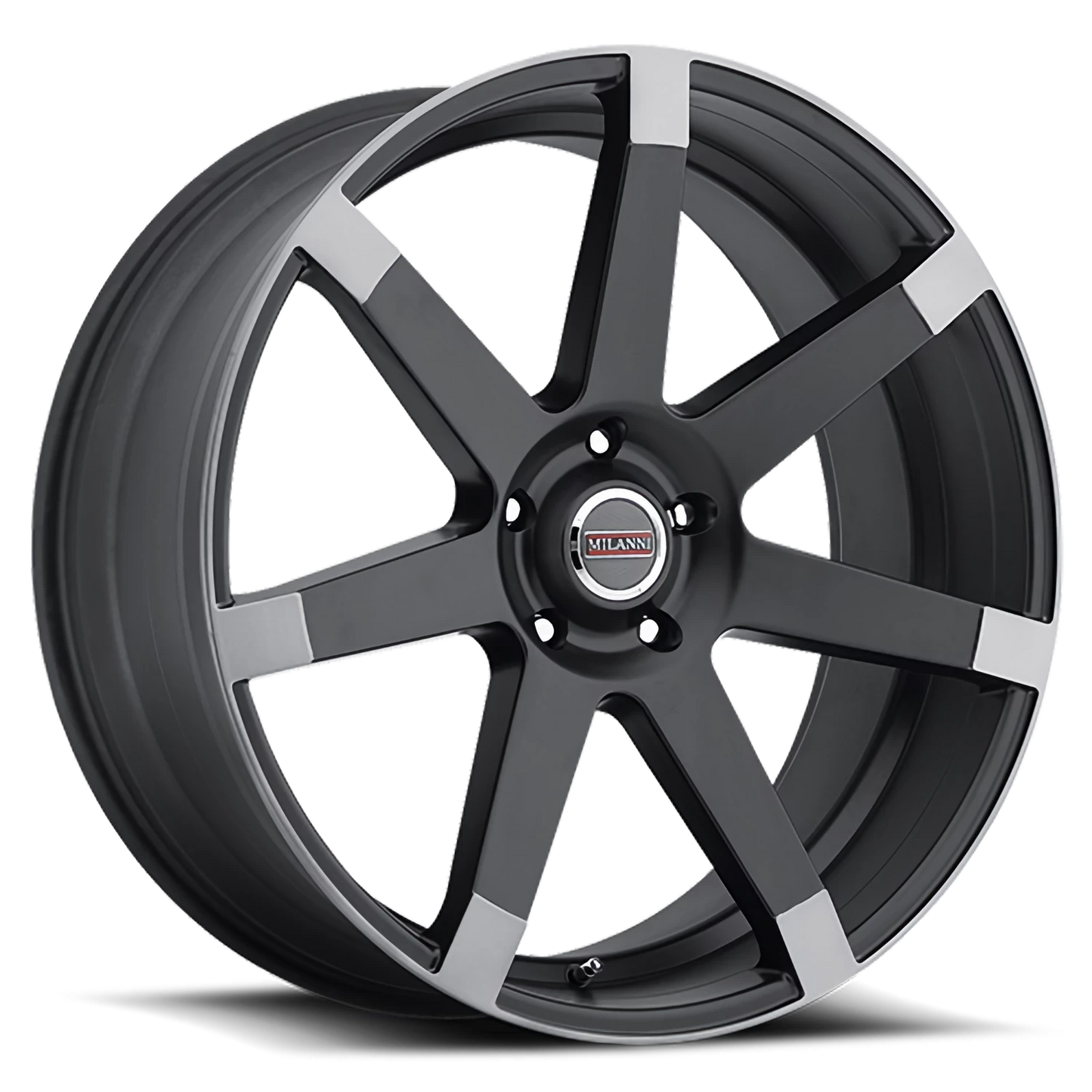 Vision Sultan 17X8 Matte Black w\Anthracite Spoke Ends Wheel