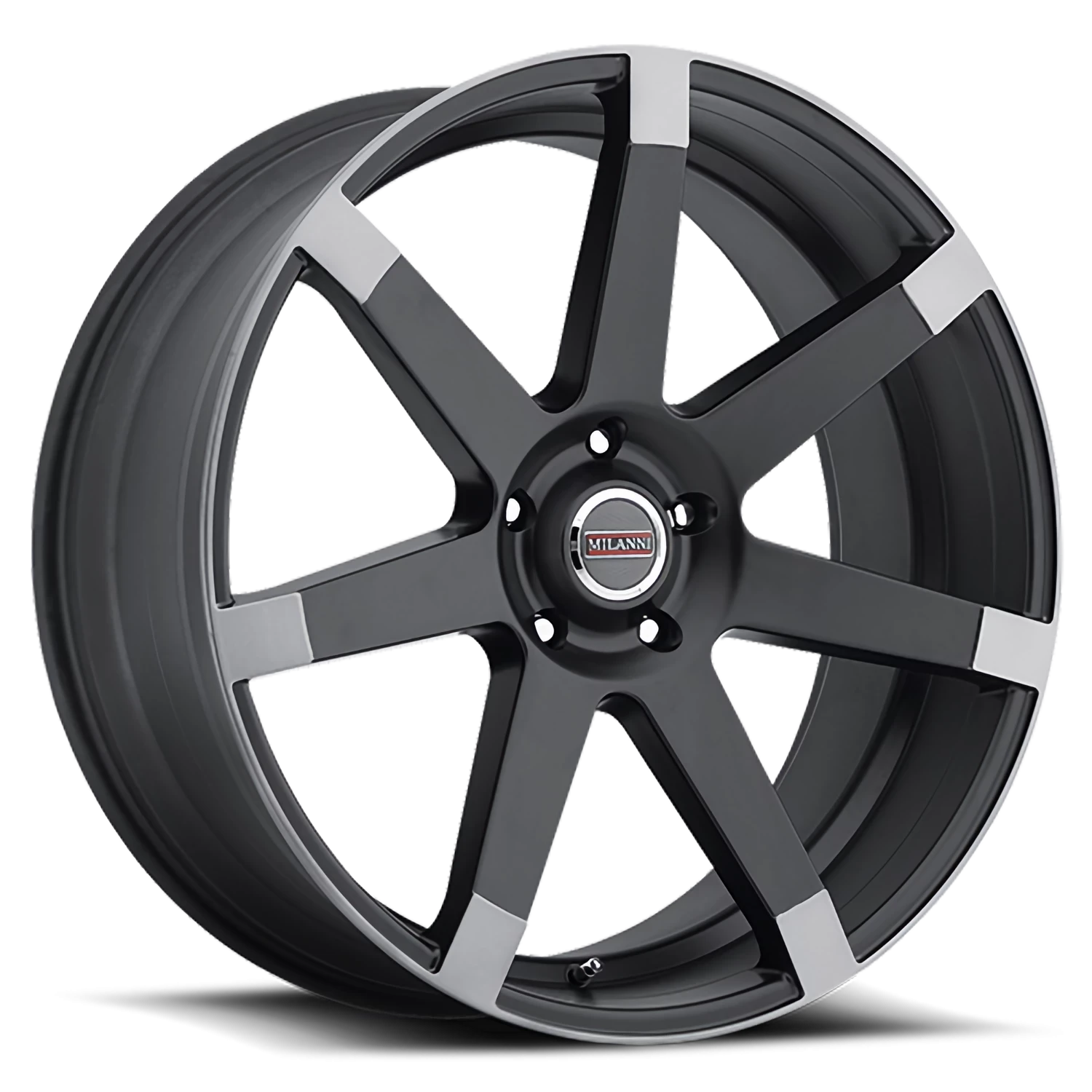 Vision Sultan 17X8 Matte Black w\Anthracite Spoke Ends Wheel