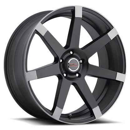Vision Sultan 17X8 Matte Black w\Anthracite Spoke Ends Wheel