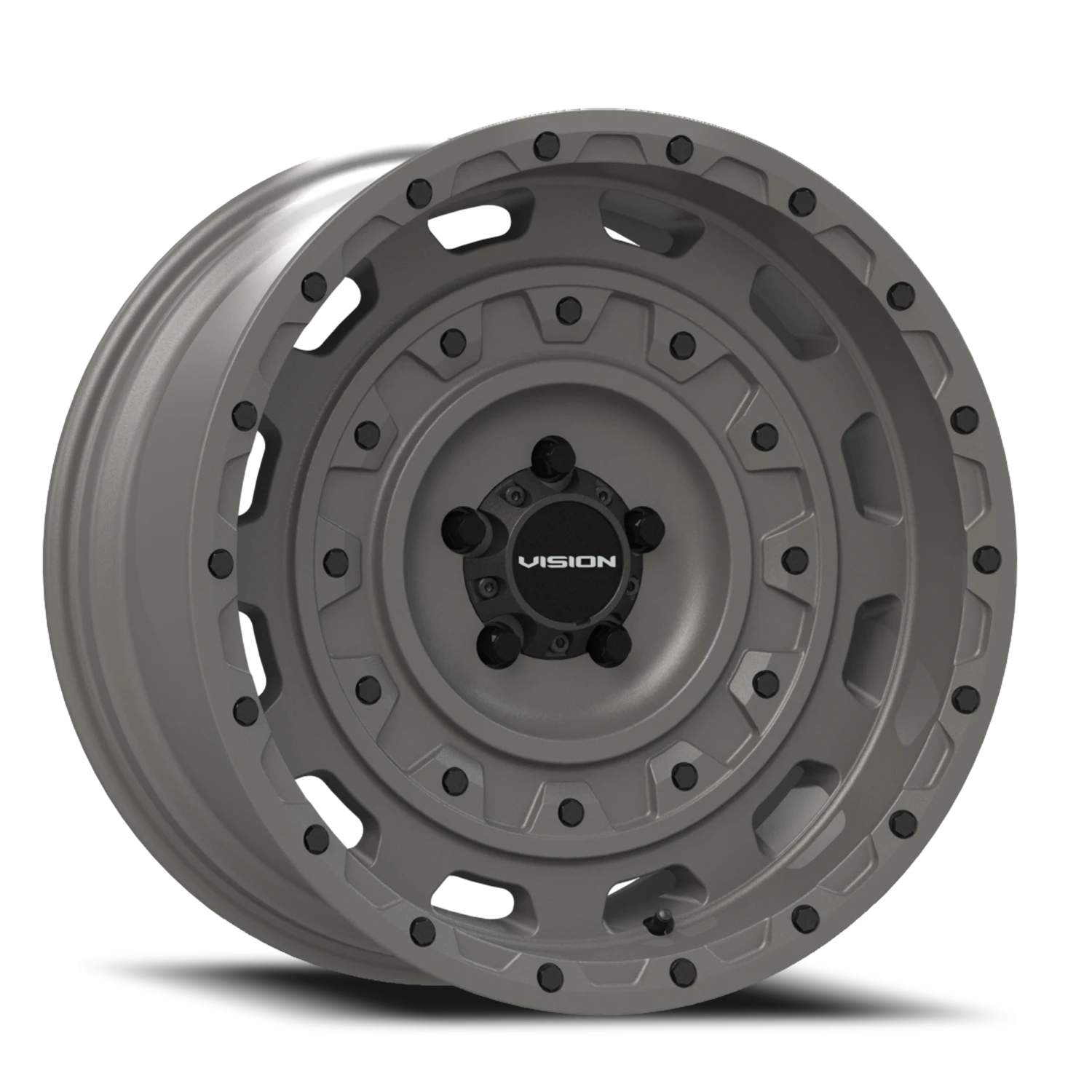 Vision Tactical 17X10 Thrashed Gun Metal Wheel