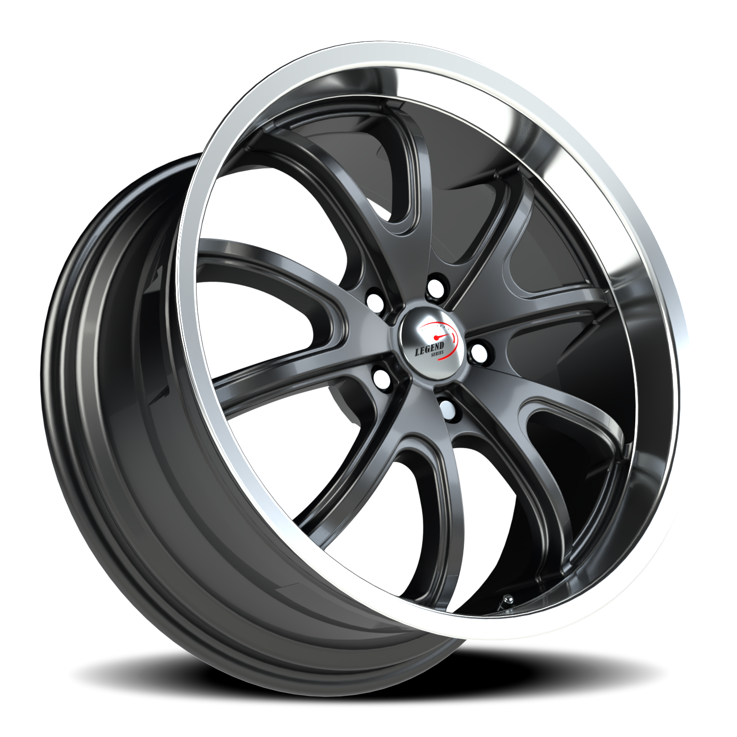Vision Torque 20X8.5 Gunmetal Machined Lip Wheel