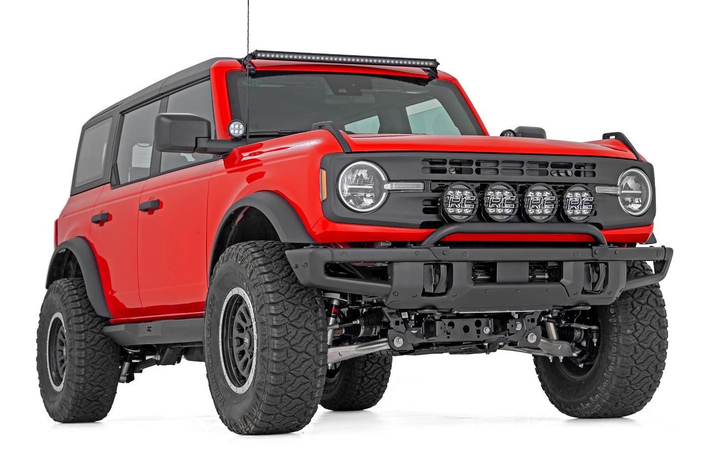 Light Bar Mount | 6.5 Inch Round LED (Quad) | OE Modular Steel | Ford Bronco (21-26)