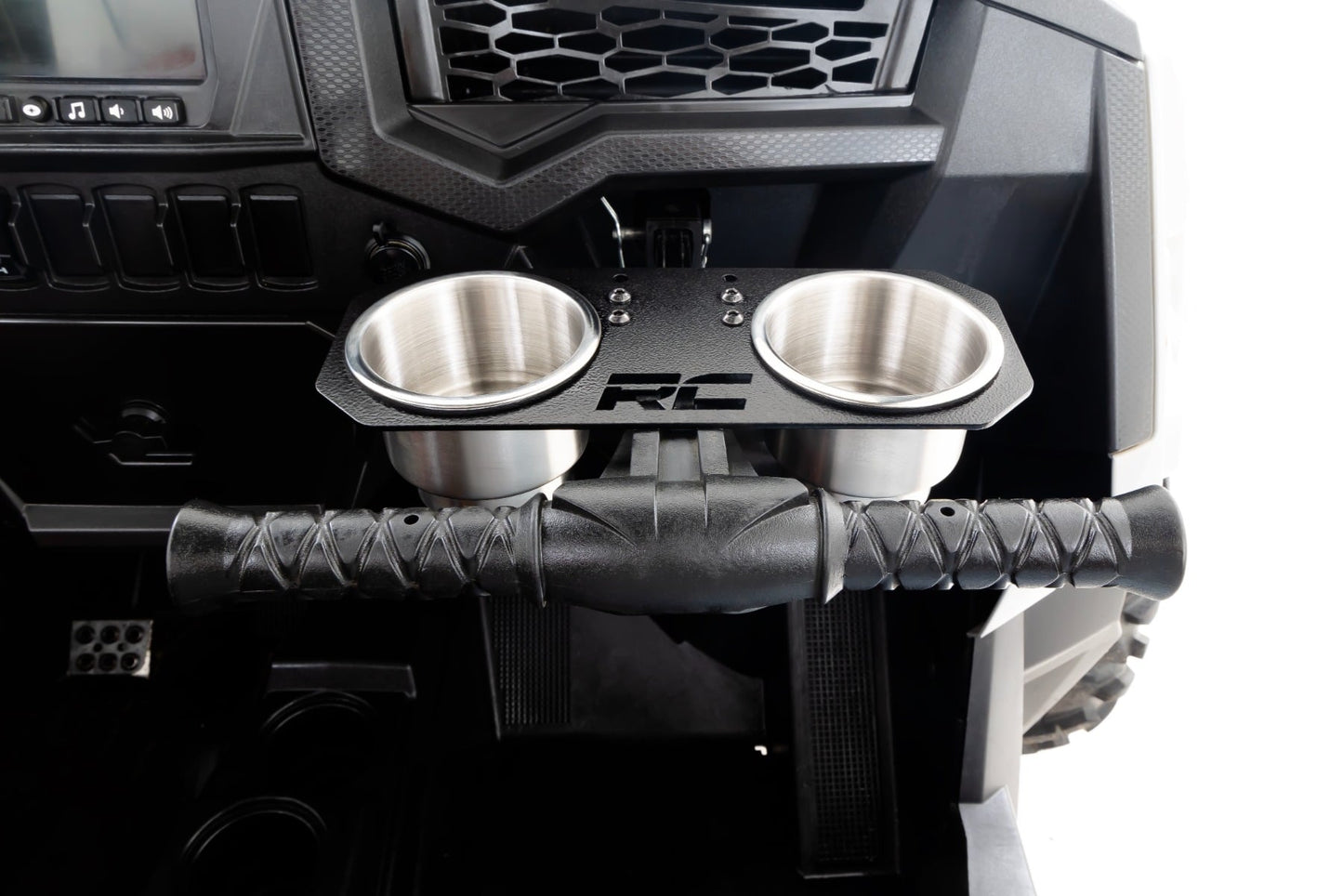 Passenger Grip Handle Dual Cup Holder | Polaris RZR 4 900/RZR S 1000