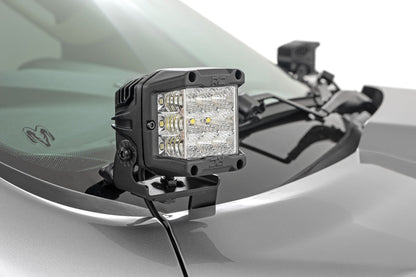 LED Light Kit | Ditch Mount | 2" Black Pair | Flood | Ram 1500 2WD/4WD (19-26)