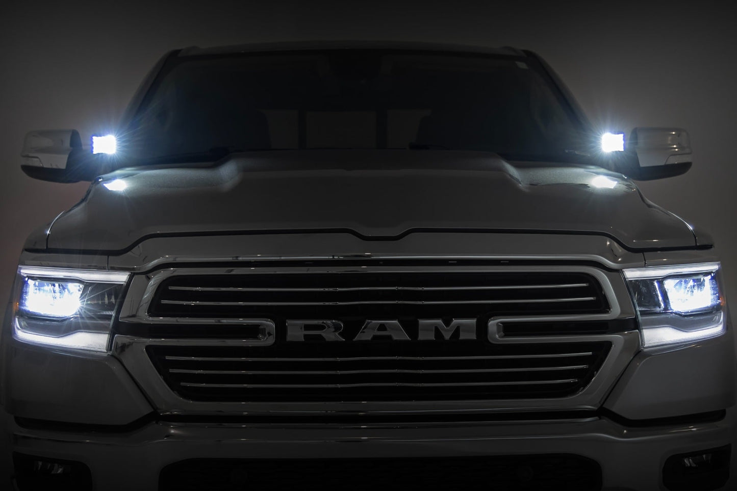 LED Light Kit | Ditch Mount | 2" Black Pair | White DRL | Ram 1500 (19-26)