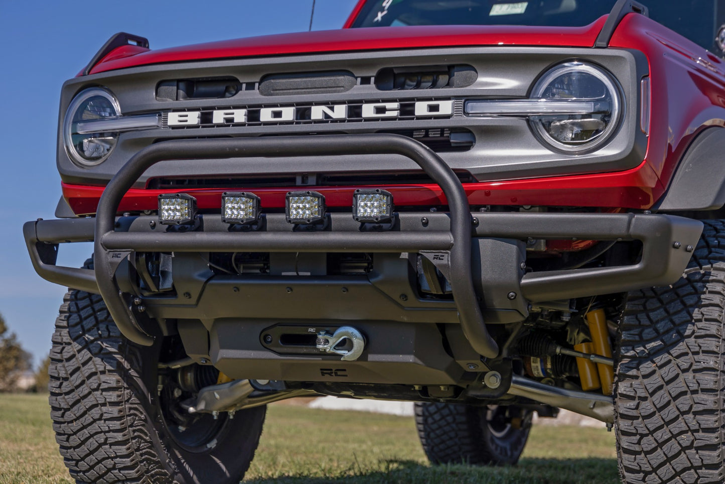 Nudge Bar | 3 Inch Wide Angle Led (x4) | Oe Modular Steel | Ford Bronco (21-26)
