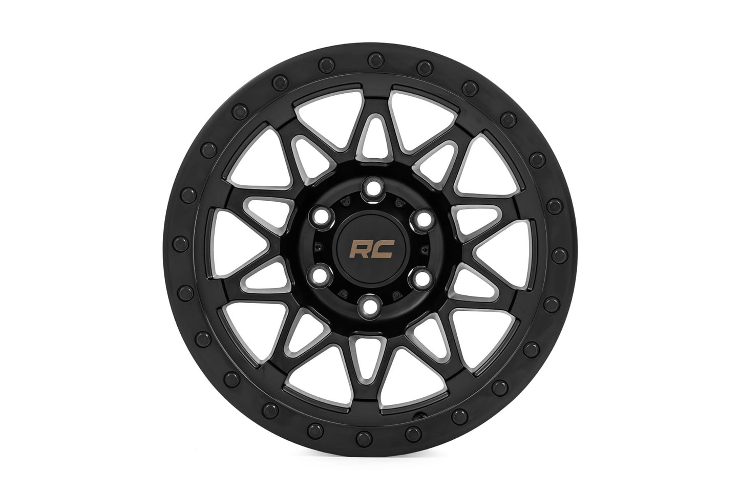Rough Country 78 Series Wheel | Simulated Beadlock | Black | 18x9 | 5x5.5 | -12mm
