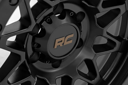 Rough Country 78 Series Wheel | Simulated Beadlock | Black | 18x9 | 6x5.5 | +0mm