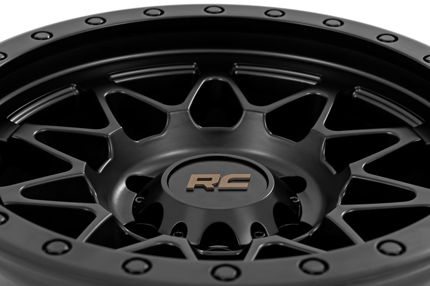 Rough Country 78 Series Wheel | Simulated Beadlock | Black | 17x8.5 | 6x5.5 | +0mm